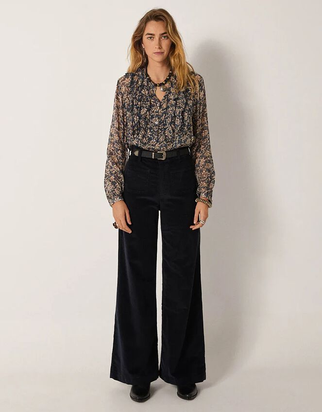 Maison Hotel Corina Floral Blouse, Teal (TEAL), large