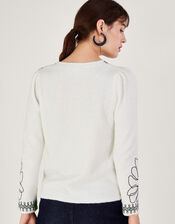 Cora Cornelli Cardigan, Ivory (IVORY), large