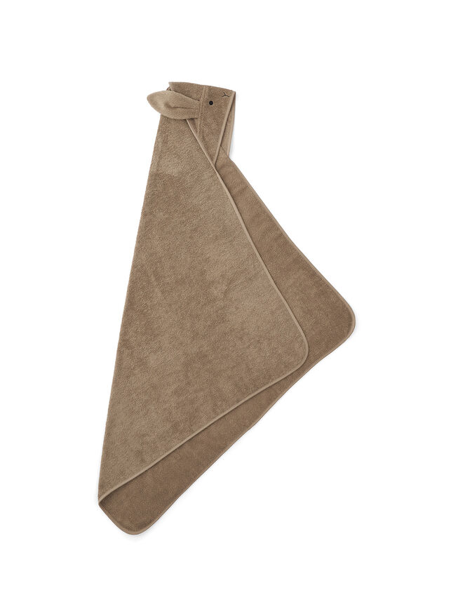 Liewood Augusta Rabbit Hooded Towel, Camel (OATMEAL), large