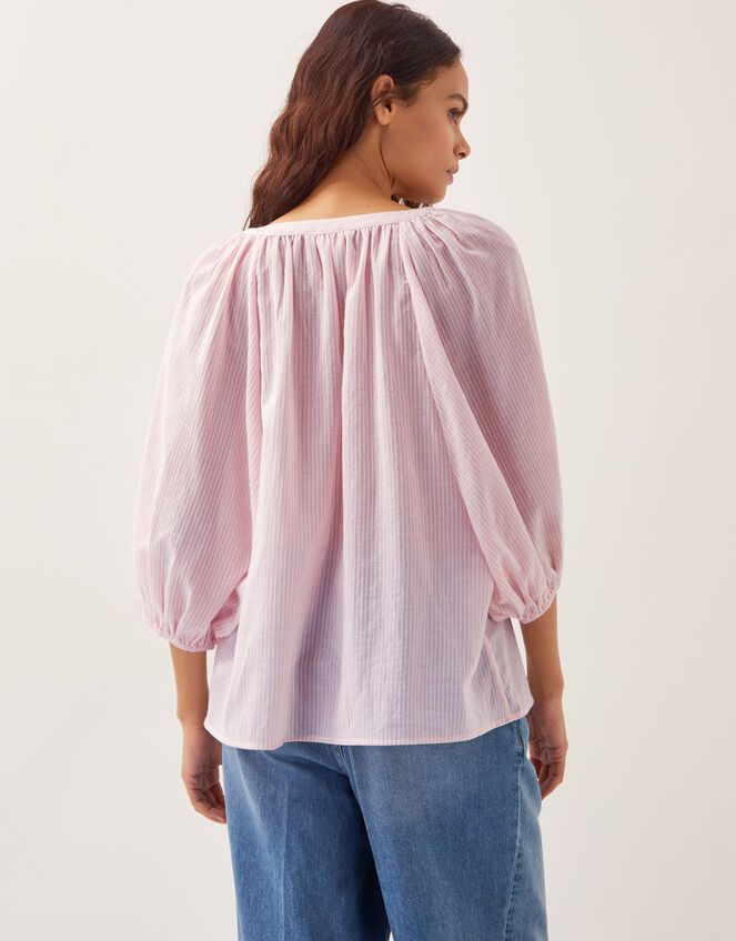 Avery Stripe Blouse, Pink (PINK), large