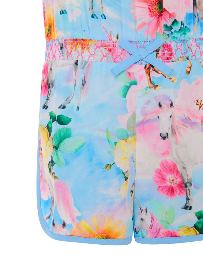 Unicorn Rainbow Playsuit, Blue (BLUE), large