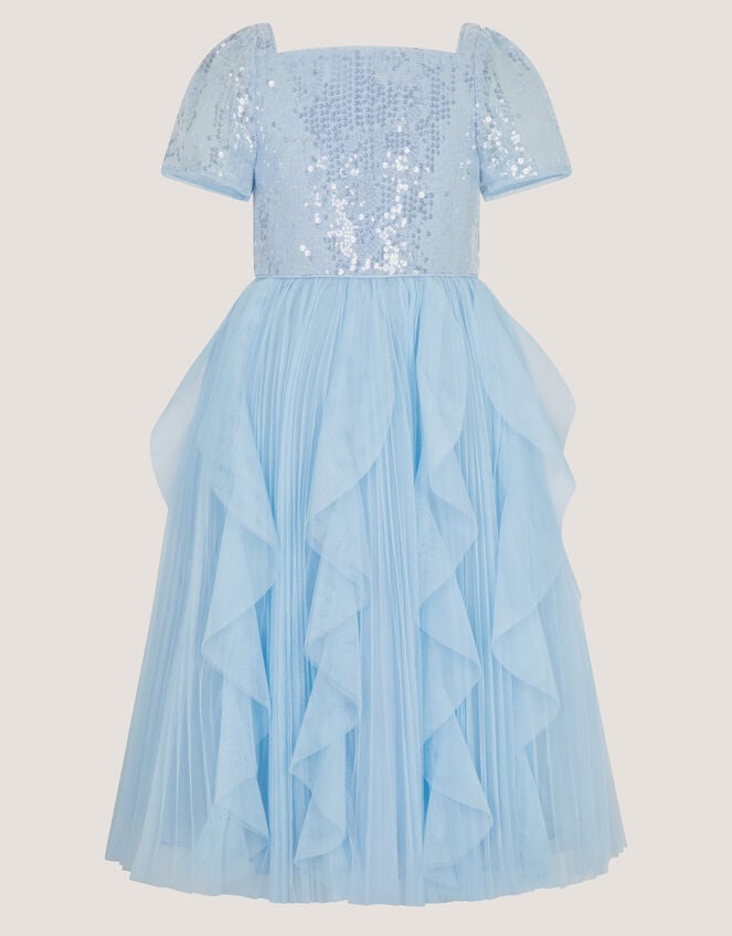 Scarla Sequin Ruffle Party Dress, Blue (PALE BLUE), large