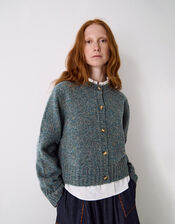 East Zoya Neppy Wool Blend Cardigan, Teal (TEAL), large