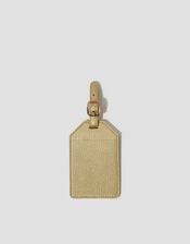 Faux Leather Luggage Tag, Gold (GOLD), large