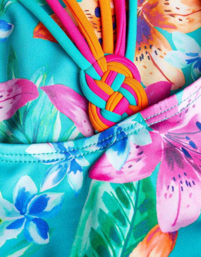Tropical Print Tankini Set with Recycled Polyester Green, Girls' Beach &  Swimwear