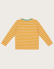 Dexter Dinosaur Stripe T-Shirt, Yellow (MUSTARD), large