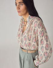 Maison Hotel Asha Embroidered Top, Pink (PINK), large