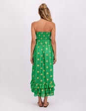 Sundress Pooja Strapless Ruffle Midi Dress, Green (GREEN), large