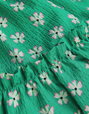 Floral Print Frill Skirt, Green (GREEN), large