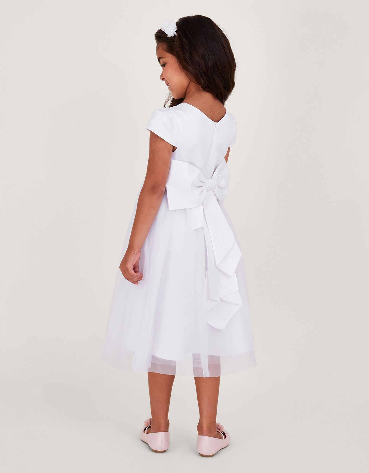 Tulle Bridesmaid Communion Dress White