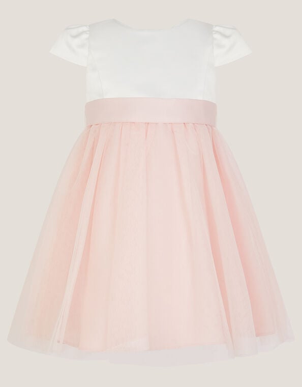 Baby Satin Bridesmaid Dress, Pink (PINK), large