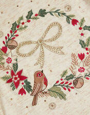Christmas Wreath Top, Ivory (IVORY), large