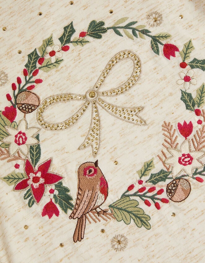 Christmas Wreath Top, Ivory (IVORY), large