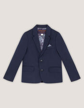 Harry Herringbone Suit Jacket, Blue (NAVY), large