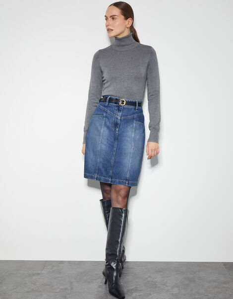 Anisa Denim Mini Skirt, Blue (DENIM BLUE), large