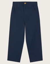 Straight Chino Trousers, Blue (NAVY), large