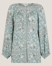 Mandy Paisley Print Blouse, Blue (BLUE), large