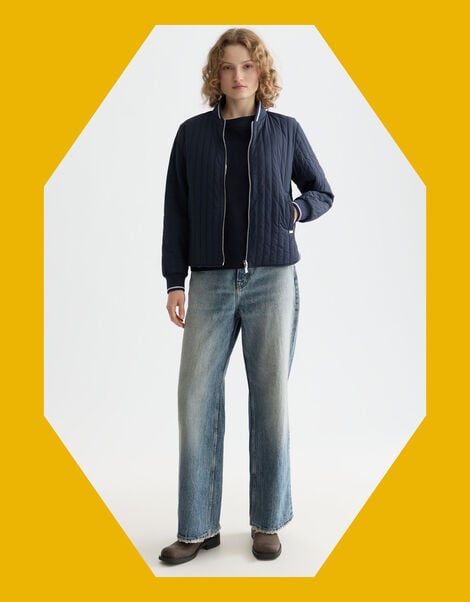 Scotch & Soda Reversible Quilted Bomber Jacket, Blue (NAVY), large