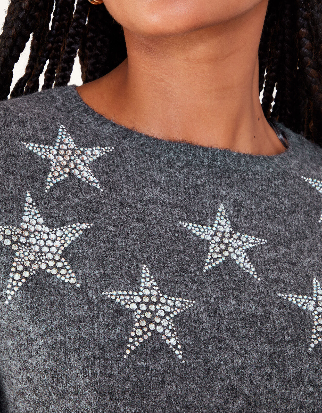 Sabrina Star Sweater Gray