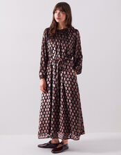 East Pheba Print Maxi Dress, Black (BLACK), large