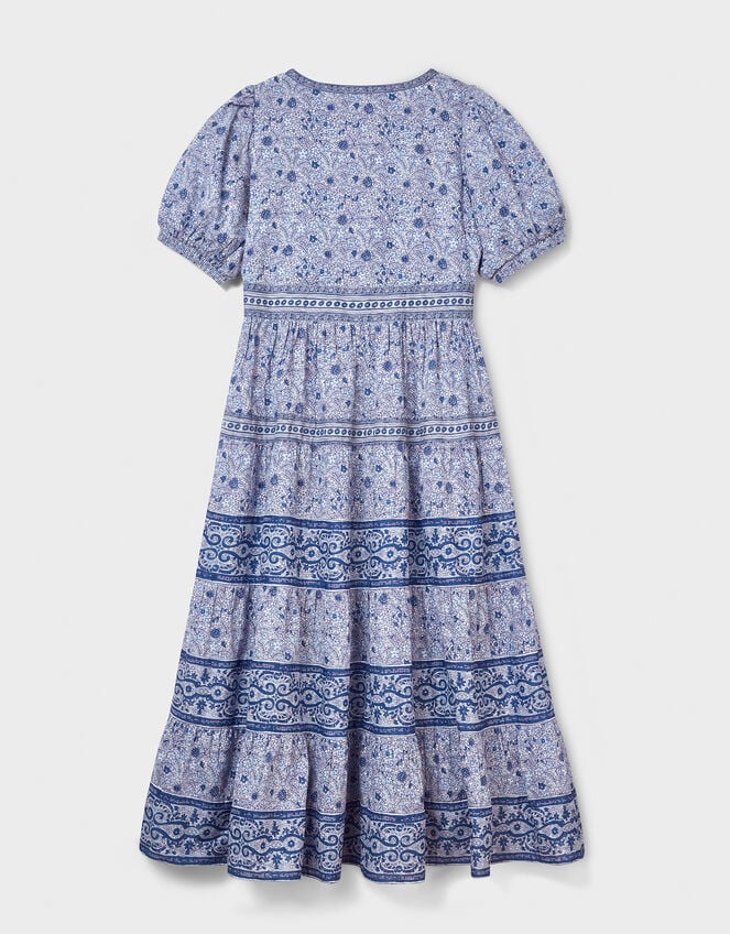 East Tiera Floral Tiered Maxi Dress, Blue (BLUE), large
