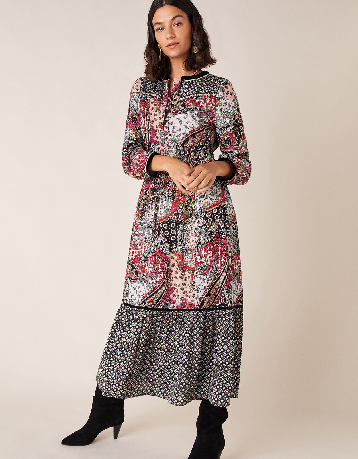 Paisley print midi dress Clearance
