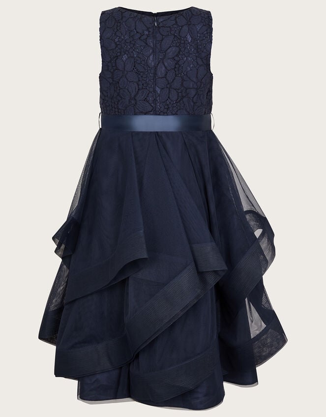 Seville Ruffle Dress, Blue (NAVY), large