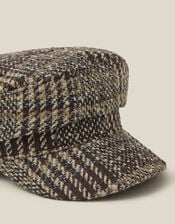 Myla Check Baker Boy Hat, , large