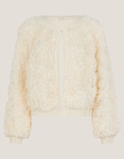Fi Floral Knit Cardigan, Ivory (IVORY), large