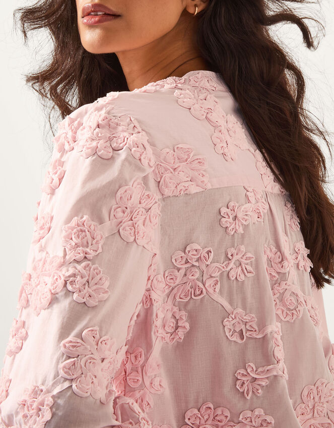 Blair Floral Appliqué Blouse, Pink (BLUSH), large
