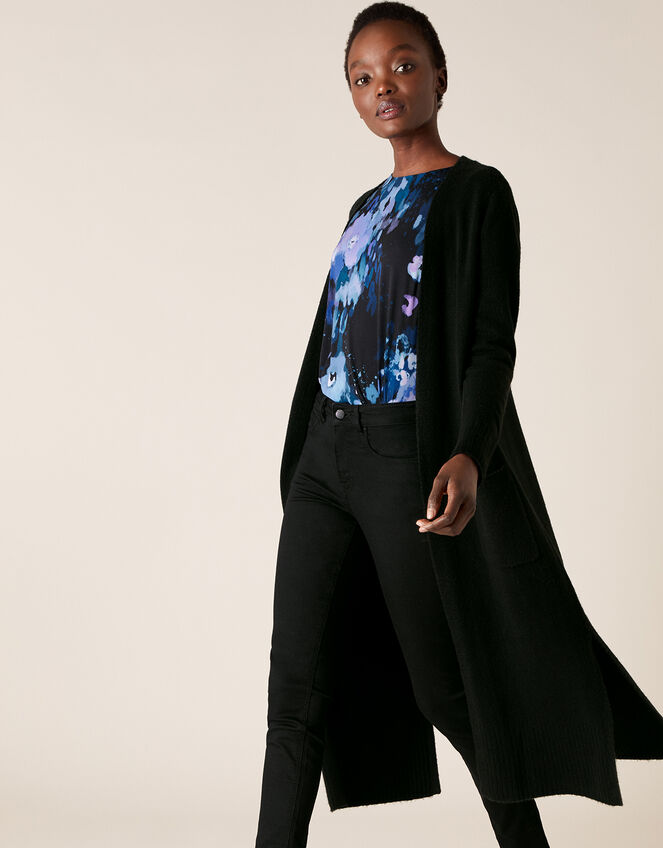 Mason Blur Print Top, Blue (BLUE), large