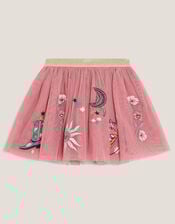 Cowboy Embroidered Tutu Skirt, Pink (PINK), large