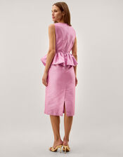 Dahlia Peplum Midi Dress, Purple (LILAC), large