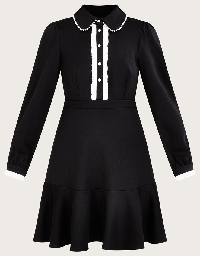 Paloma Ponte Dress, Black (BLACK), large