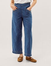 Harper Short Wide Leg Jeans, Blue (DENIM BLUE), large