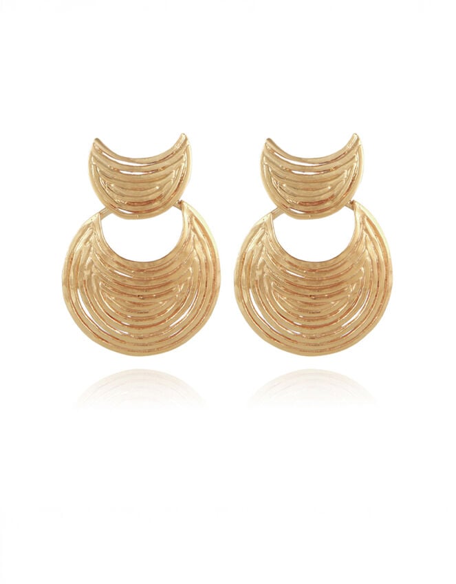 East Luna Wave Mini O Earrings, , large