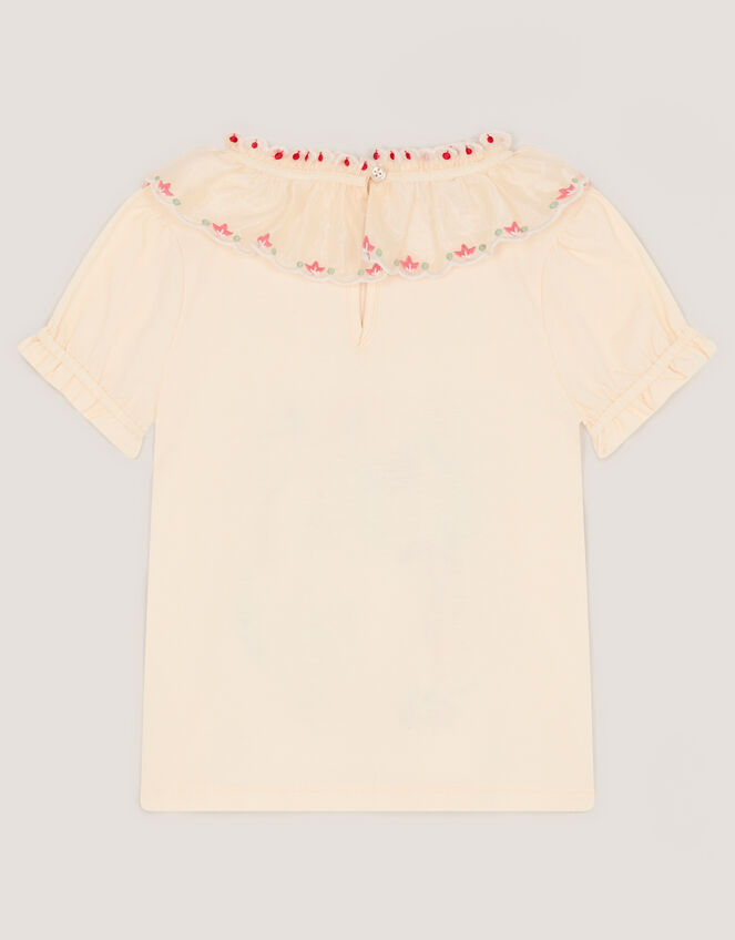 Sequin Unicorn Collar Top, Ivory (IVORY), large