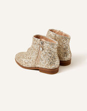 Sparkle Glitter Ankle Boots, Gold (GOLD), large