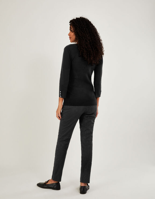 Smart Wrap Jumper with LENZING™ ECOVERO™ , Black (BLACK), large