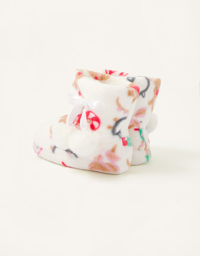 Christmas Fluffy Slipper Boots, Multi (MULTI), large