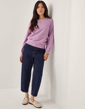 Ellen Diamant&eacute; Embellished Jumper, Purple (LILAC), large