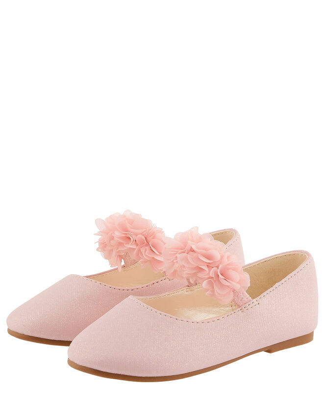 Baby Cynthia Corsage Walker Shoes, Pink (PINK), large