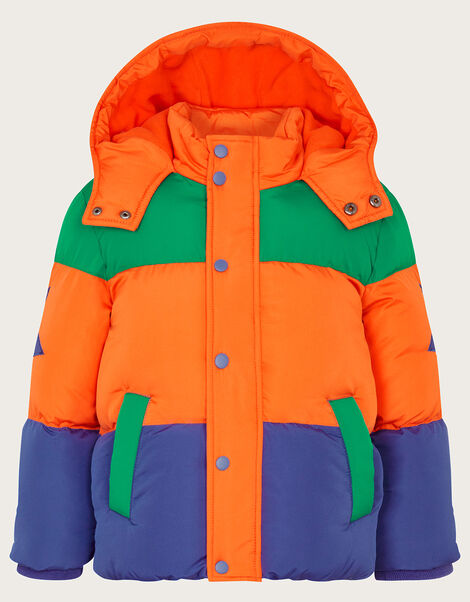 Colour Block Puffer Coat, Multi (MULTI), large