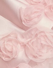 Baby Appliqu&eacute; Rose Party Dress, Pink (DUSKY PINK), large