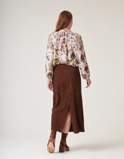 One Hundred Stars Cornucopia Pussybow Blouse, Ivory (IVORY), large