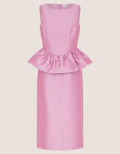 Dahlia Peplum Midi Dress, Purple (LILAC), large