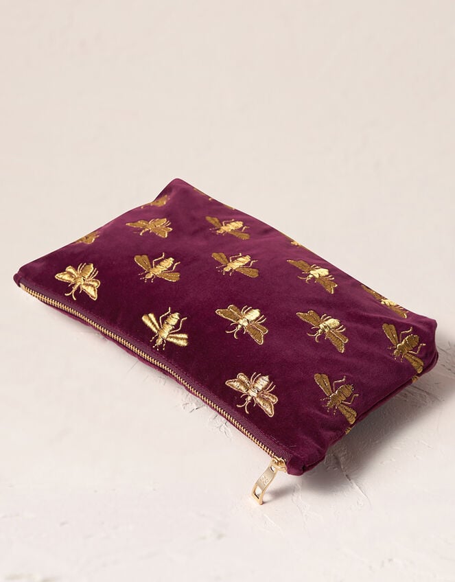 Elizabeth Scarlett Honey Bee Zip Pouch, , large