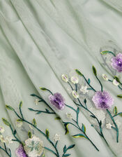 Sloan Tulle Embroidered Party Dress, Green (SAGE), large