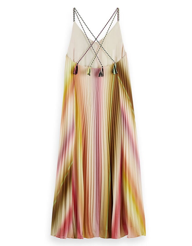Scotch and Soda Pleated Tank Top Maxi Dress Regular Length, Multi (MULTI), large