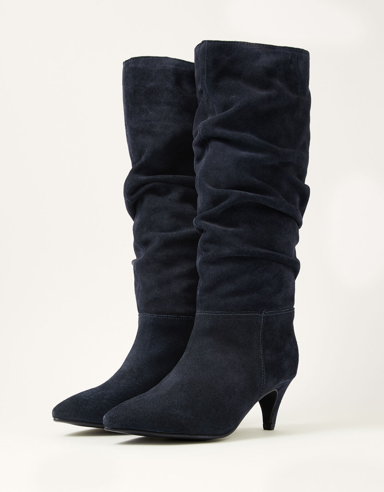 Navy blue slouch boots best sale